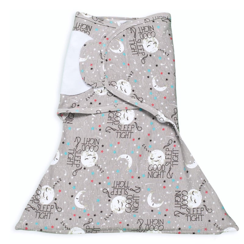 SleepingBaby Zippy Swaddle - Cozy Baby Swaddle Blanket with Convenient Bottom Zipper for Easy Diaper Changes - Goodnight Moon - Medium/Large - Image 1